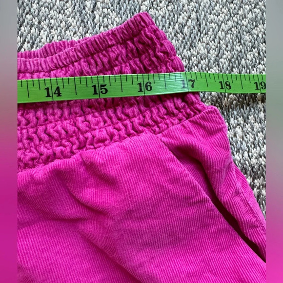 WILD FABLE Retro Lightweight Magenta Velvet Corduroy Ruched Elastic Shorts Large - Picture 7 of 12